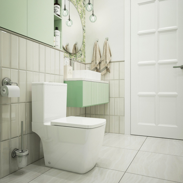 Комплект 2 в 1 Lavinia Boho Aveo Rimless 21020008, чаша подвесного унитаза 2 штуки, быстросъемное сиденье микролифт из прочного дюропласта с хромированными металлическими петлями 2 штуки