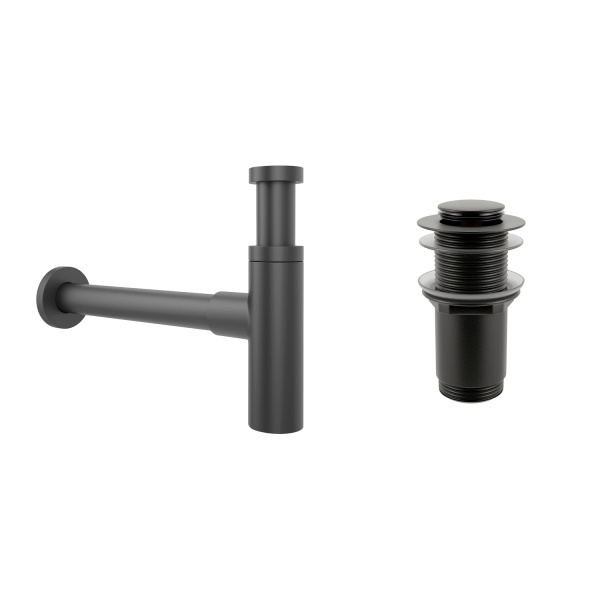 Комплект 3 в 1 Lavinia Boho Bathroom Sink 21520199: накладная раковина 40 см, металлический сифон, донный клапан