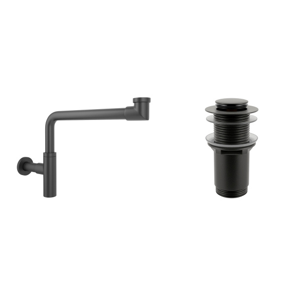 Комплект 3 в 1 Lavinia Boho Bathroom Sink 21520209: накладная раковина 40 см, металлический сифон, донный клапан