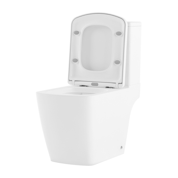 Комплект 2 в 1 Lavinia Boho Aveo Compacto Rimless 21030005, наполный безободковый унитаз, быстросъемное сиденье микролифт, напольное биде