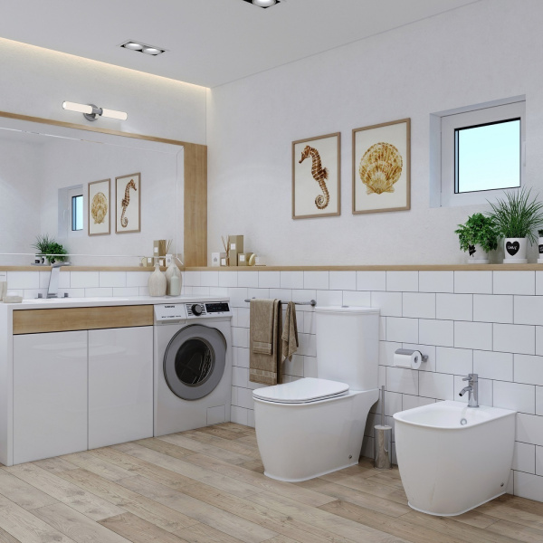 Комплект 2 в 1 Lavinia Boho Bell Pro 21030001, напольный унитаз, быстросъемное сиденье микролифт, напольное биде