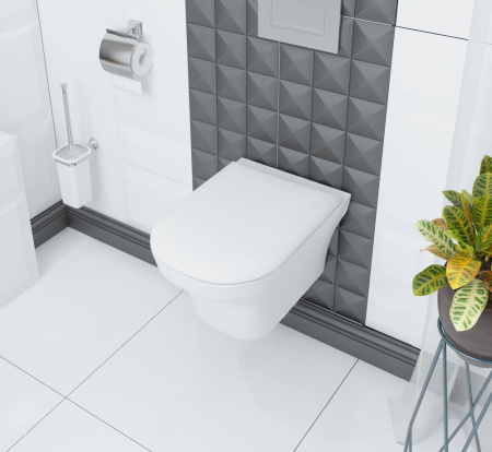 Подвесной унитаз с сиденьем микролифт Lavinia Boho Bristol Rimless 3305002R