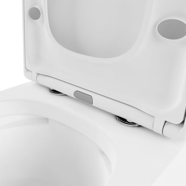 Комплект 5 в 1 Lavinia Boho Relfix Aveo Rimless 87060259: приставной безободковый унитаз, сиденье микролифт, бачок скрытого монтажа, крепление, клавиша смыва, диспенсер