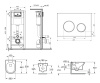 Комплект 7 в 1 Lavinia Boho Biore Rimless 87050192: подвесной унитаз, сиденье микролифт, инсталляция и крепление, клавиша смыва, шумоизоляция, диспенсер