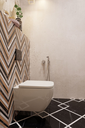 Комплект 6 в 1 Lavinia Boho One 77050142, премиум со стеклянной черной клавишей, удлиненным крепежом, инсталляцией и унитазом