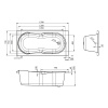 Комплект 3 в 1 Lavinia Boho Easter Pro S2-37060050, акриловая ванна 150x70 см, усиленный металлический каркас с монтажным набором, лицевой экран