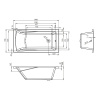 Комплект 3 в 1 Lavinia Boho One S2-37010075, акриловая ванна 170x75 см, металлический каркас с монтажным набором, лицевой экран