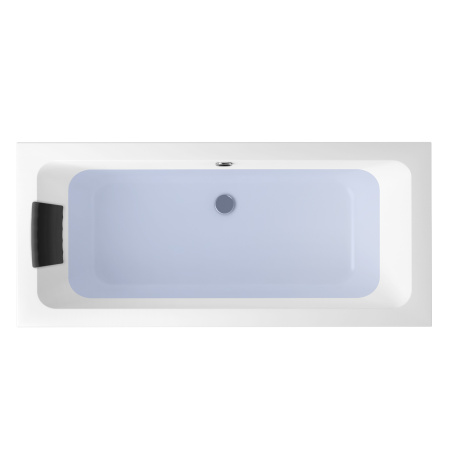 Комплект 3 в 1 Lavinia Boho Pure S1-3710008P, акриловая ванна 180x80 см, усиленный металлический каркас с монтажным набором, мягкий силиконовый подголовник