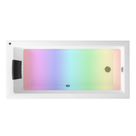 Комплект 4 в 1 Lavinia Boho Element S3-3709008P, акриловая ванна 170x80 см, усиленный металлический каркас с монтажным набором, мягкий силиконовый подголовник, хромотерапия