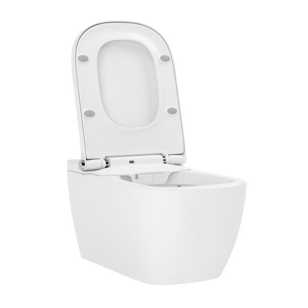 Умный комплект 7 в 1 Lavinia Boho Smart V-Clean 87561142, безободковый унитаз, электронная крышка-биде, пульт ДУ, инсталляция, крепление, клавиша смыва, шумоизоляция, диспенсер