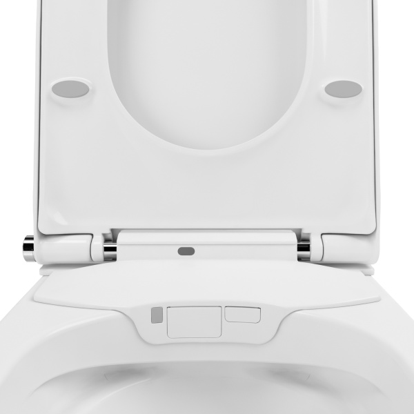 Умный комплект 7 в 1 Lavinia Boho Smart V-Clean 87561149, безободковый унитаз, электронная крышка-биде, пульт ДУ, инсталляция, крепление, клавиша смыва, шумоизоляция, диспенсер