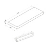 Набор 2 в 1 Wellsee Genuine Tree 162004005, столешница под раковину (140 х 50 см, структурный белый), полотенцедержатель (матовый черный)