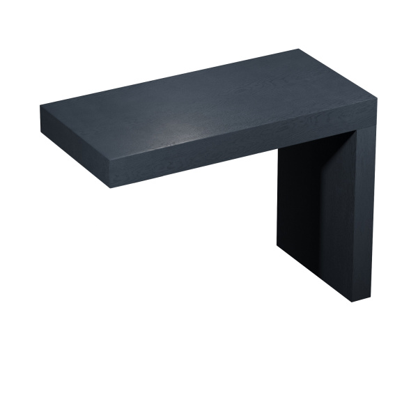 Набор 2 в 1 Wellsee Genuine Tree 162005001, столешница под раковину (80 х 50 см), опора для столешницы, структурный антрацит