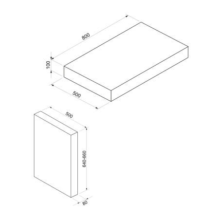 Набор 2 в 1 Wellsee Genuine Tree 162013001, столешница под раковину (80 х 50 см), опора для столешницы, темный дуб Гварнери