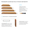 Набор 3 в 1 Wellsee Genuine Tree 162011004, столешница под раковину 1 шт (120 х 50 см, светлый дуб Оксфорд), полотенцедержатель 2 шт (полированная нержавеющая сталь)
