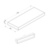 Набор 3 в 1 Wellsee Genuine Tree 162011004, столешница под раковину 1 шт (120 х 50 см, светлый дуб Оксфорд), полотенцедержатель 2 шт (полированная нержавеющая сталь)