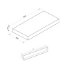 Набор 3 в 1 Wellsee Genuine Tree 162014006, столешница под раковину 1 шт (100 х 50 см, темный дуб Гварнери), полотенцедержатель 2 шт (матовый черный)