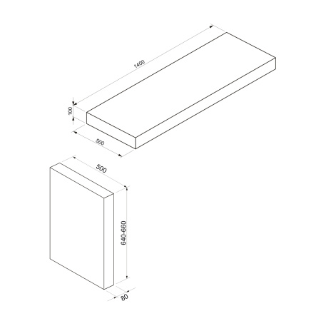 Набор 3 в 1 Wellsee Genuine Tree 162016002, столешница под раковину 1 шт (140 х 50 см), опора для столешницы 2 шт, темный дуб Гварнери