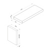 Набор 3 в 1 Wellsee Genuine Tree 162023002, столешница под раковину 1 шт (120 х 50 см), опора для столешницы 2 шт, матовый черный