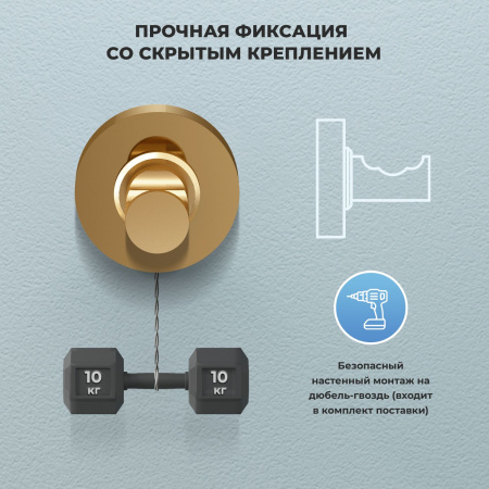 Крючок для полотенца/халата Wellsee Finishing Touch, 182518000, золото