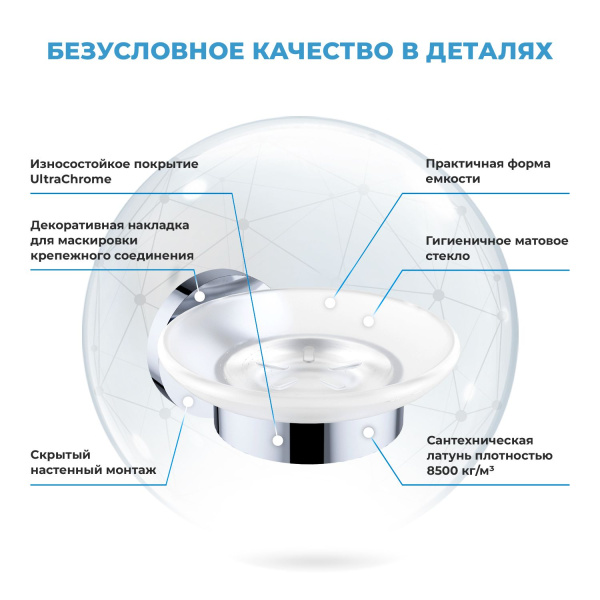 Мыльница с держателем Wellsee Finishing Touch 182501000