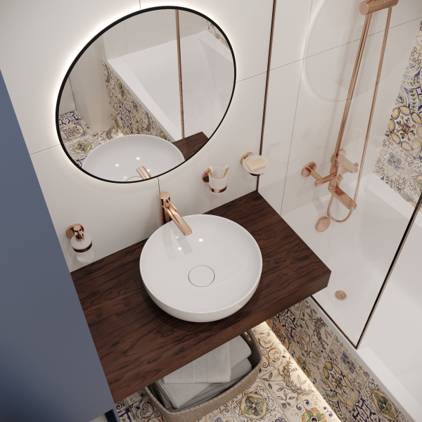 Мыльница с держателем Wellsee Finishing Touch 182504000, розовое золото