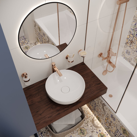 Мыльница с держателем Wellsee Finishing Touch 182504000, розовое золото