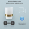 Стакан для зубных щеток с держателем Wellsee Finishing Touch 182508000, золото