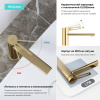Высокий смеситель для раковины на столешницу Wellsee ONCE! and forever 182408000, золотой