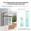 Высокий смеситель для раковины на столешницу Wellsee ONCE! and forever 182409000, розовое золото