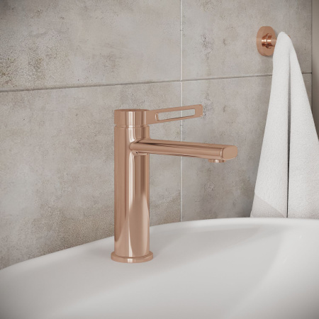 Смеситель для раковины Wellsee ONCE! and forever 182404000, розовое золото