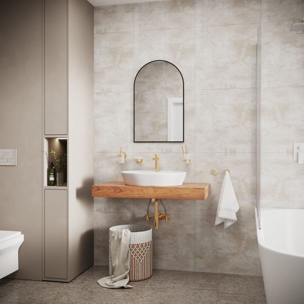 Влагостойкое арочное зеркало Wellsee 7 Rays' Spectrum 172201660, 40 х 70 см