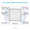 Влагостойкое зеркало Wellsee 7 Rays' Spectrum 172200310, 70 х 70 см Влагостойкое зеркало Wellsee 7 Rays' Spectrum 172200310, 70 х 70 см