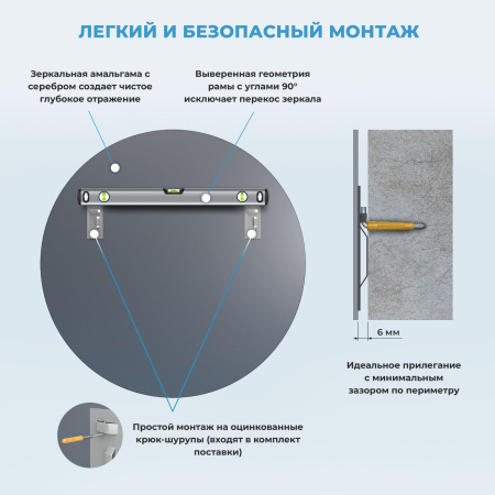 Влагостойкое круглое зеркало Wellsee 7 Rays' Spectrum 172200090, диаметр 100 см Влагостойкое круглое зеркало Wellsee 7 Rays' Spectrum 172200090, диаметр 100 см