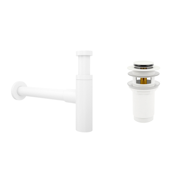 Комплект 3 в 1 Lavinia Boho Bathroom Sink 21520638: врезная раковина 80 см, металлический сифон, донный клапан