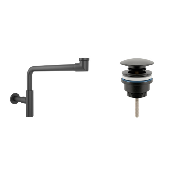 Комплект 3 в 1 Lavinia Boho Bathroom Sink 21520643: врезная фароровая раковина 80 см, металлический сифон, донный клапан
