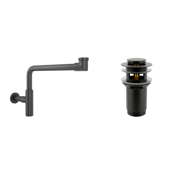 Комплект 3 в 1 Lavinia Boho Bathroom Sink 21520696: накладная раковина 50.5 см, металлический сифон, донный клапан