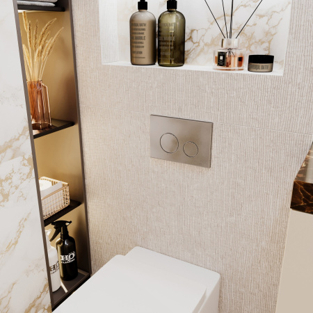 Комплект 4 в 1 инсталляции для подвесного унитаза Lavinia Boho Relfix 77010006 (с серебристой пластиковой клавишей смыва, звукоизоляцией и крепежом)