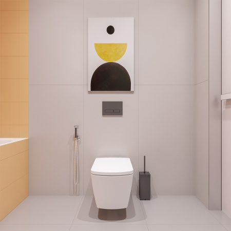 Комплект 4 в 1 инсталляции для подвесного унитаза Lavinia Boho Relfix 77020022 (с черной стеклянной клавишей смыва, звукоизоляцией и крепежом)