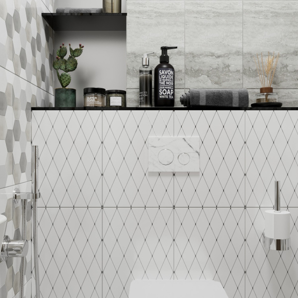 Комплект 4 в 1 инсталляции для подвесного унитаза Lavinia Boho Relfix 77020041 (с бело-серой стеклянной клавишей смыва, звукоизоляцией и крепежом)