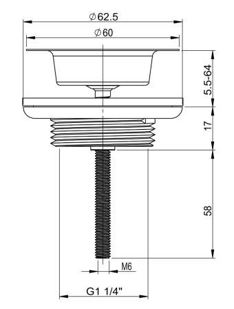 Металлический выпуск для раковины Vimarr Drainage 5190051000, хром