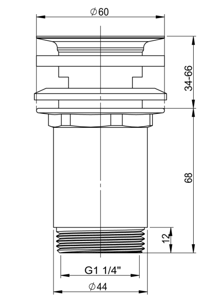 Металлический выпуск для раковины Vimarr Drainage 5190041000, хром
