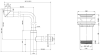Набор 2 в 1 Vimarr Drainage 5180081004, сифон, выпуск для раковины, хром