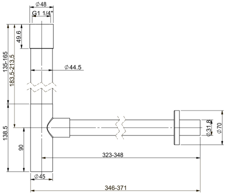 Металлический сифон для раковины Vimarr Drainage 5180064500, розовое золото