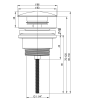 Металлический универсальный донный клапан для раковины Vimarr Drainage 5190034000, золото