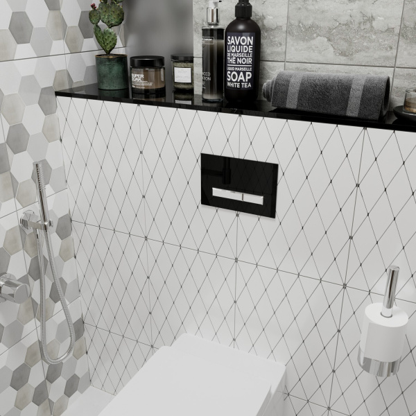 Комплект 2 в 1 Lavinia Boho Relfix 77030043,  бачок скрытого монтажа, клавиша смыва