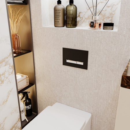 Комплект 3 в 1 Lavinia Boho Relfix 77030069, бачок скрытого монтажа, клавиша смыва, крепление, дозатор