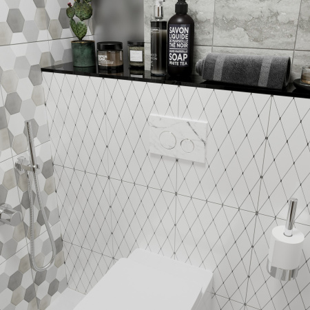 Комплект 3 в 1 Lavinia Boho Relfix 77030082, бачок скрытого монтажа, клавиша смыва, крепление, дозатор