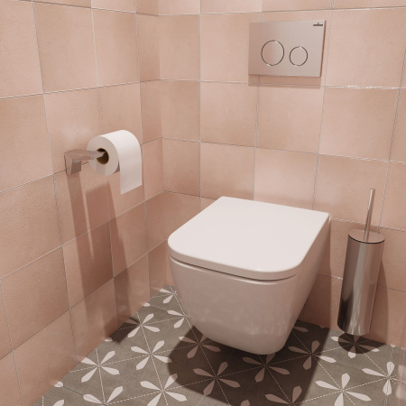 Комплект 6 в 1 Lavinia Boho One 77040059, премиум со стеклянной белой клавишей, инсталляцией и унитазом