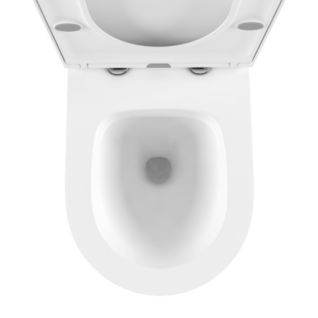 Комплект 6 в 1 Lavinia Boho Biore Rimless 77050187, премиум с пластиковой серой клавишей, удлиненным крепежом, инсталляцией и унитазом